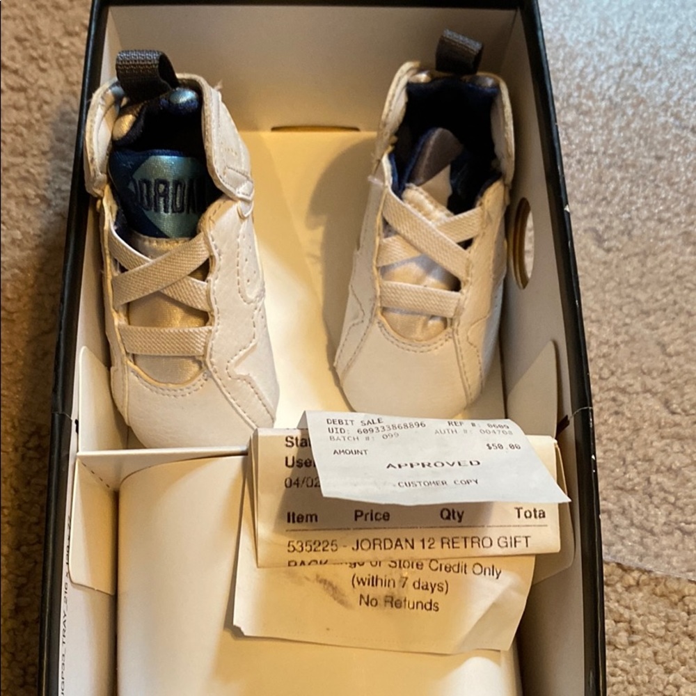 Jordan 12 retro crib booties